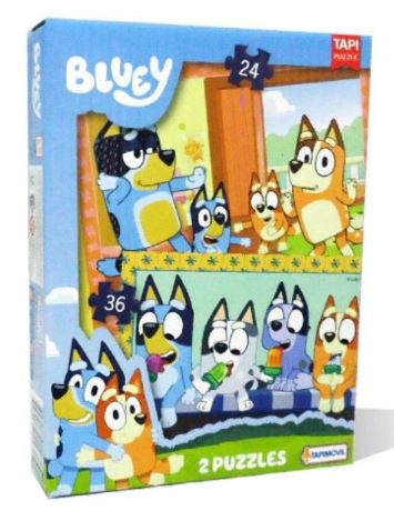 2 PUZZLES 24/36 PIEZAS BLUEY