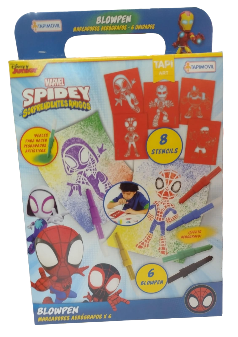 BLOW PEN ART CON STENCILS SPIDEY