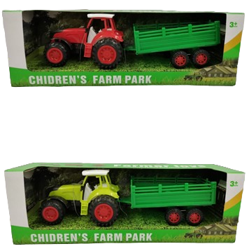 TRACTOR CON ACOPLADO GRANDE EN CAJA