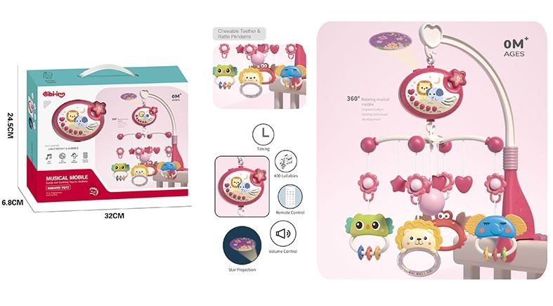 MOVIL MUSICAL PROYECTOR ROSA