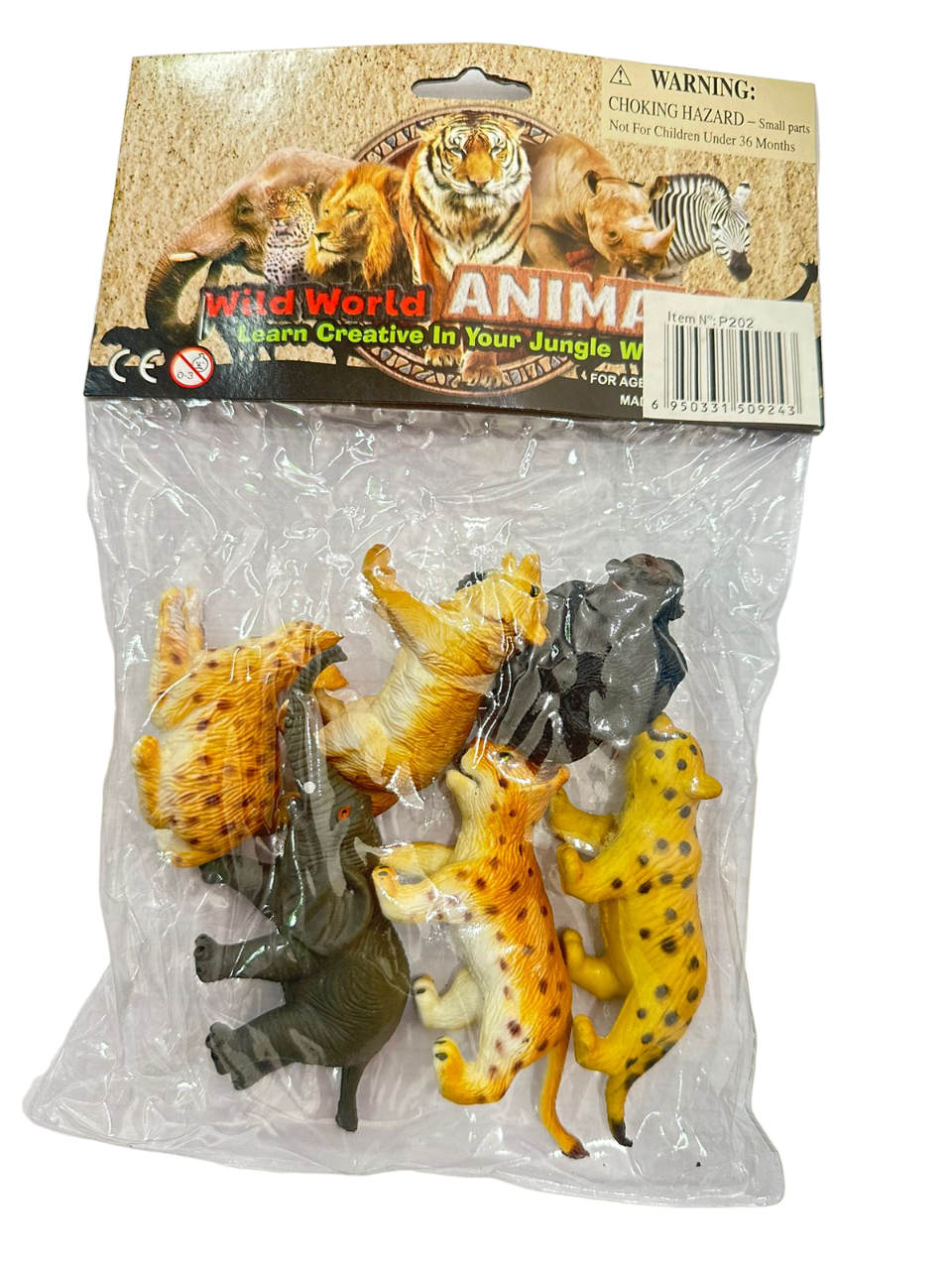 ANIMALES DE LA SELVA X 6 MEDIANOS (150924)