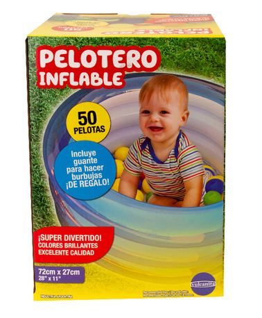 PELOTERO INFLABLE 72X27CM CON 50 PELOTAS