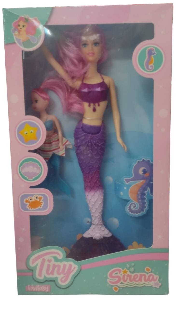 TINY MUÑECA SIRENA CON MINI SIRENA