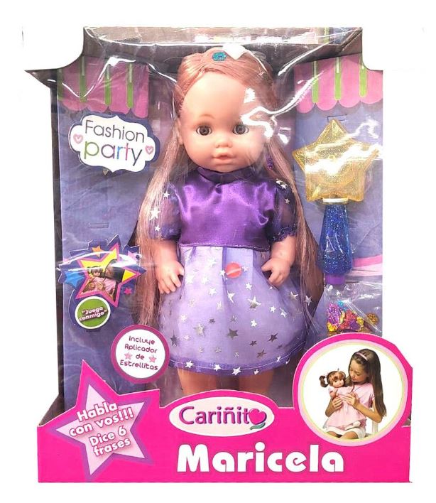 MUÑECA MARICELA GLITTER CON APLICADOR