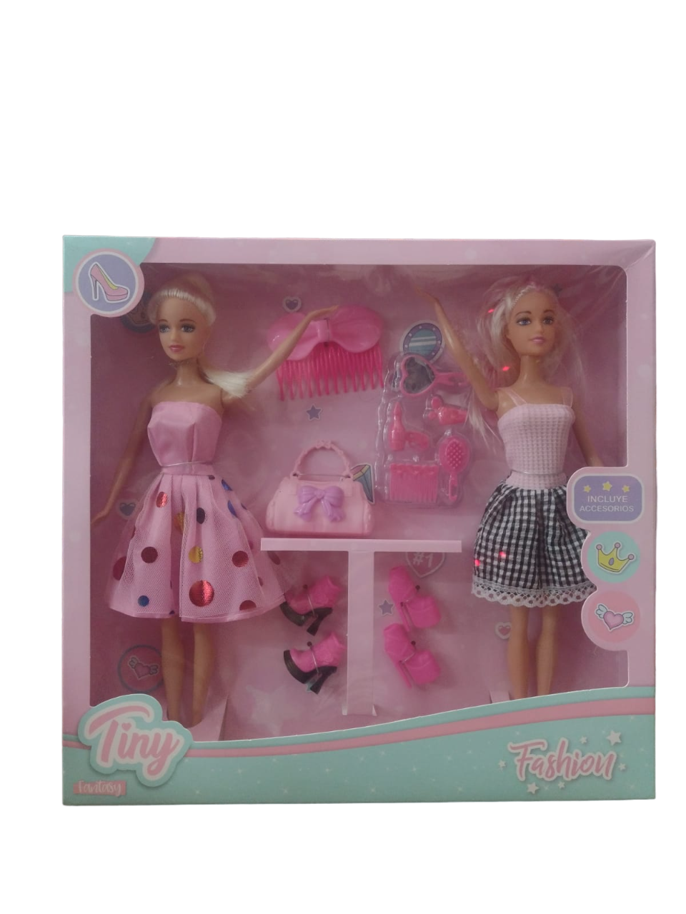 TINY MUÑECAS FLACAS X2 CON ACCESORIOS