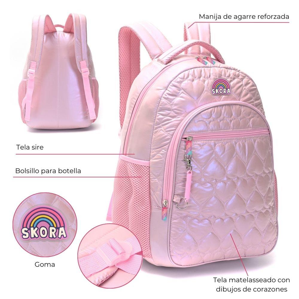 MOCHILA ESPALDA SKORA CORAZON METELASSE