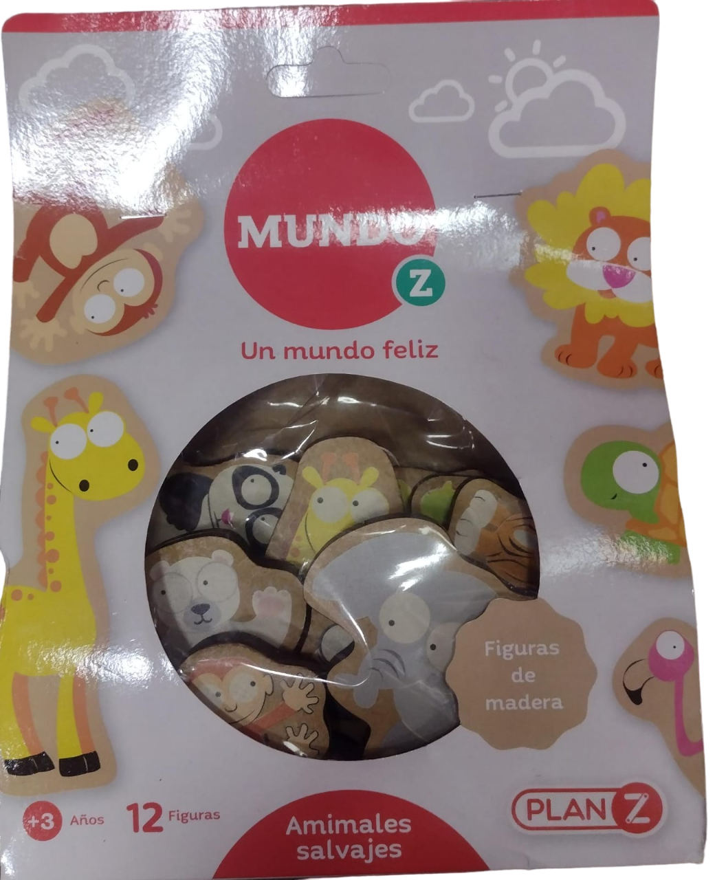 ANIMALES SALVAJES MADERA 12 PIEZAS