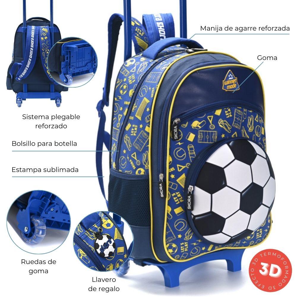 MOCHILA CARRO FUTBOL PELOTA TERMOFORMADA
