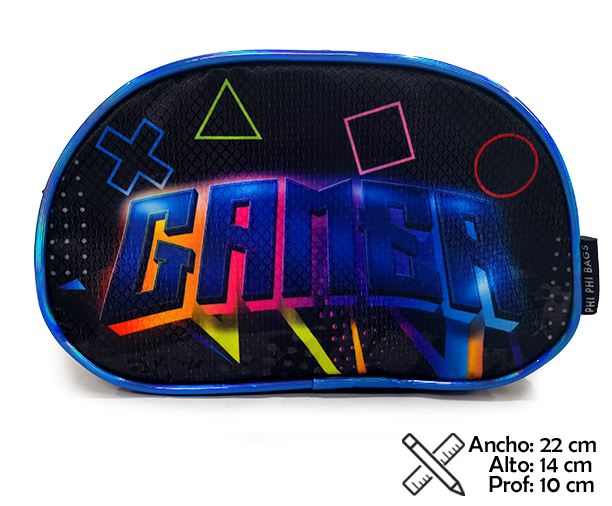 CARTUCHERA 2 CIERRES GAMER