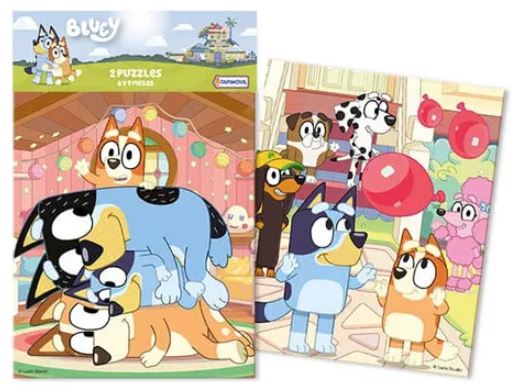 2 PUZZLES 6/9 PIEZAS BLUEY EN BOLSA