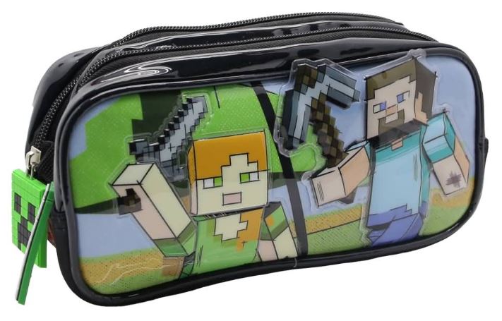 CANOPLA RECTANGULAR 3D 2CIERRES MINECRAFT