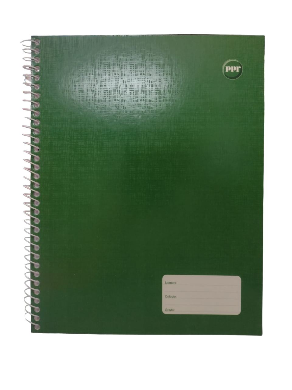 CUADERNO ESPIRAL 60 HOJAS VERDE