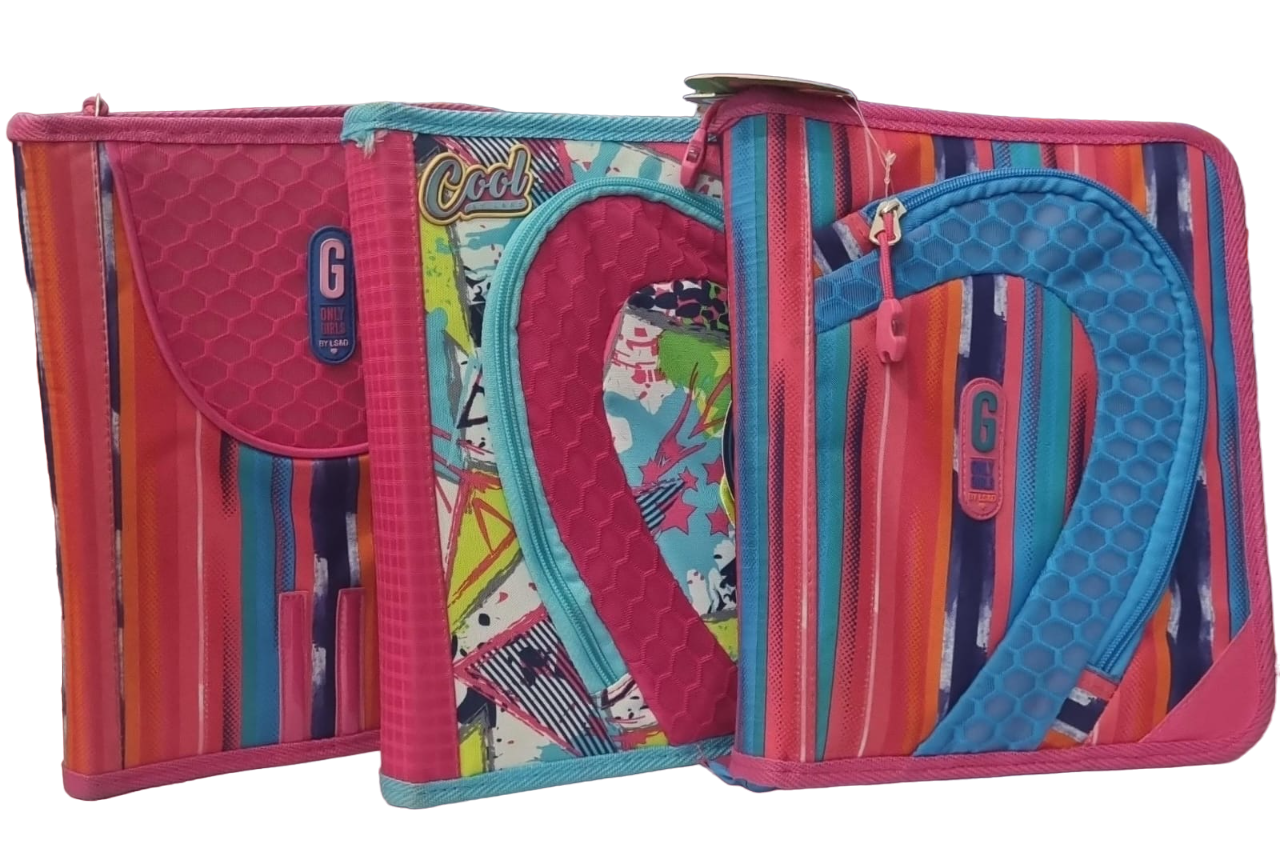 CARPETA 3 ANILLOS CON CIERRE Y BOLSILLO ONLY (989761) (989782)