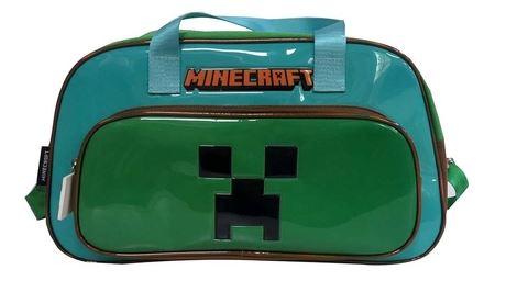 BOLSO OVAL CON BOLSILLO MINECRAFT