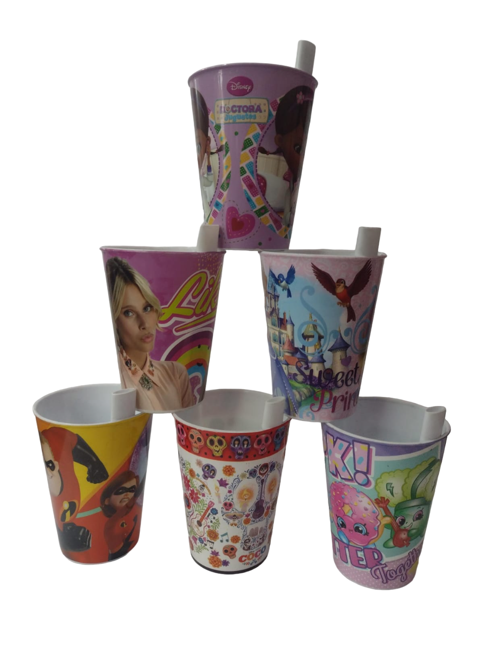 VASO BOMBILLA PERSONAJES - OFERTA SIN CAMBIO