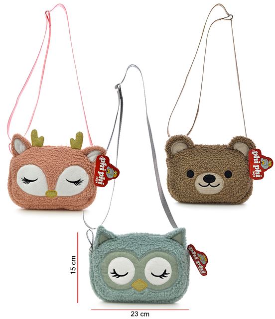 CARTERA ANIMALES 23 CM - 3 MODELOS