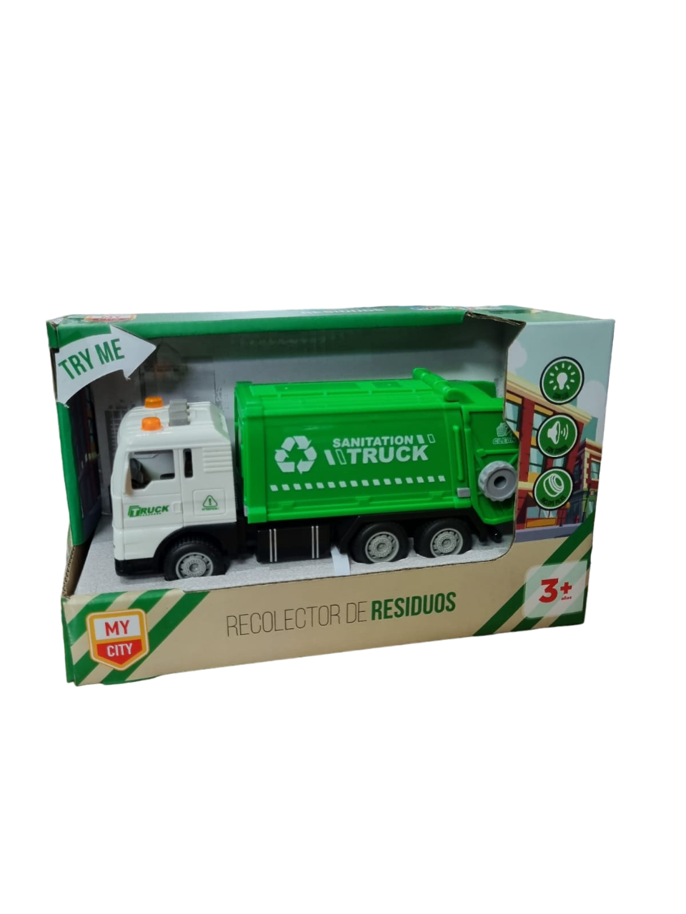 CAMION RECOLECTOR 1:32 FRICCION LUZ Y SONIDO