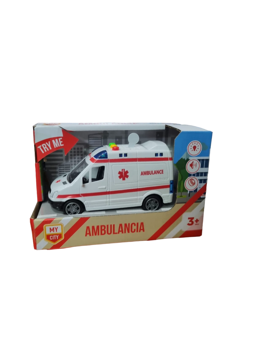 AMBULANCIA FRICCION 1:32 LUZ Y SONIDO