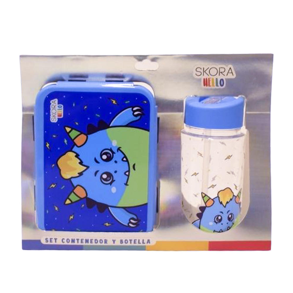 SET CONTENEDOR Y BOTELLA MONSTRUO