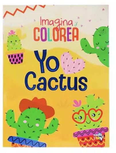 LIBRO IMAGINA Y COLOREA YO CACTUS