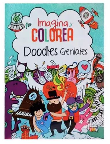 LIBRO IMAGINA Y COLOREA DOODLES GENIALES