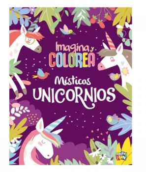 LIBRO IMAGINA Y COLOREA MISTICOS UNICORNIOS
