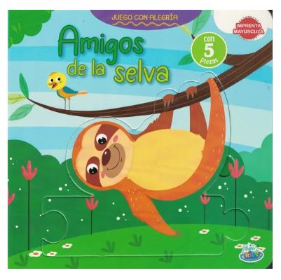 LIBRO AMIGOS DE LA SELVA CON 5 PIEZAS