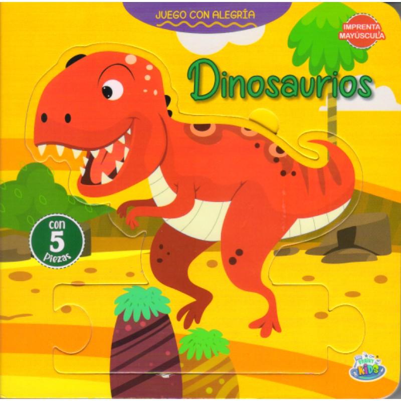 LIBRO DINOSAURIOS CON 5 PIEZAS