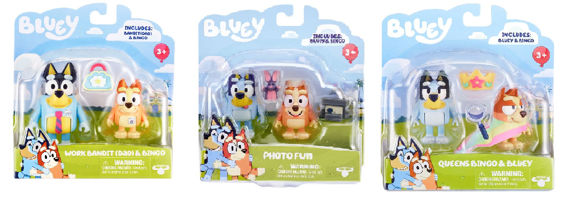 BLUEY FIGURAS X2 CON ACCESORIOS EN BLISTER