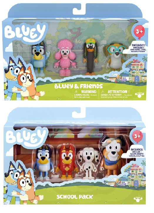 BLUEY FIGURAS X4 EN CAJA