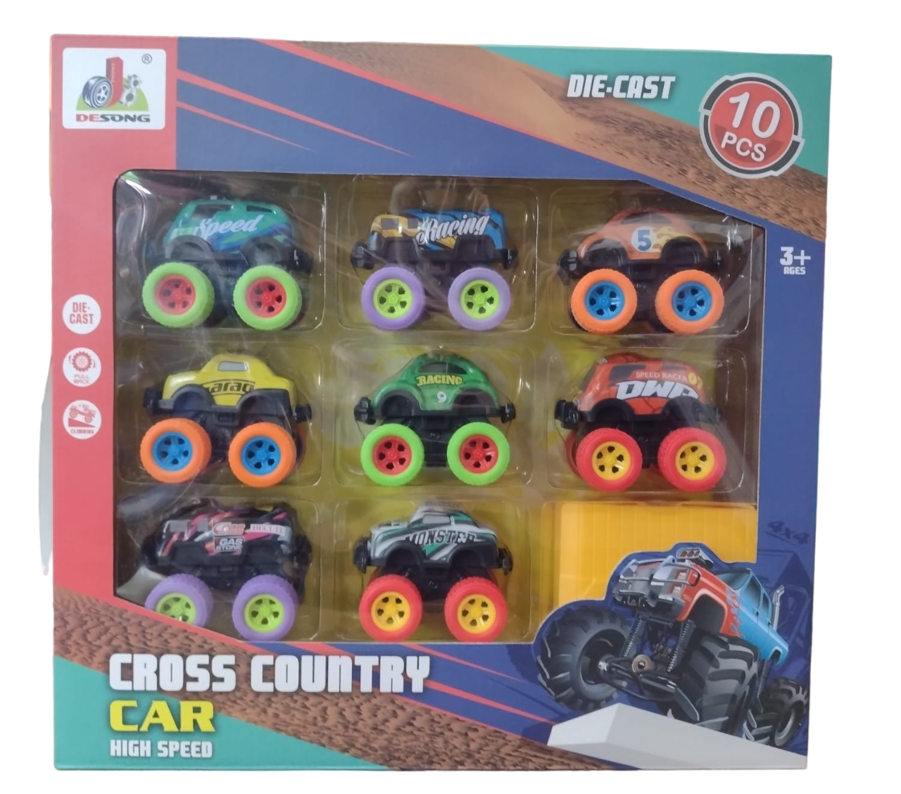 VEHICULOS MONSTER X8 METAL CON RAMPA