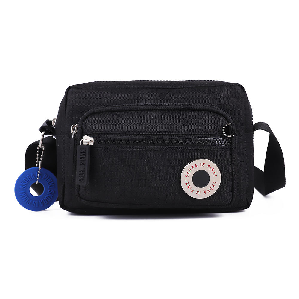 BANDOLERA SKORA PINK TECHNO NEGRA/AZUL