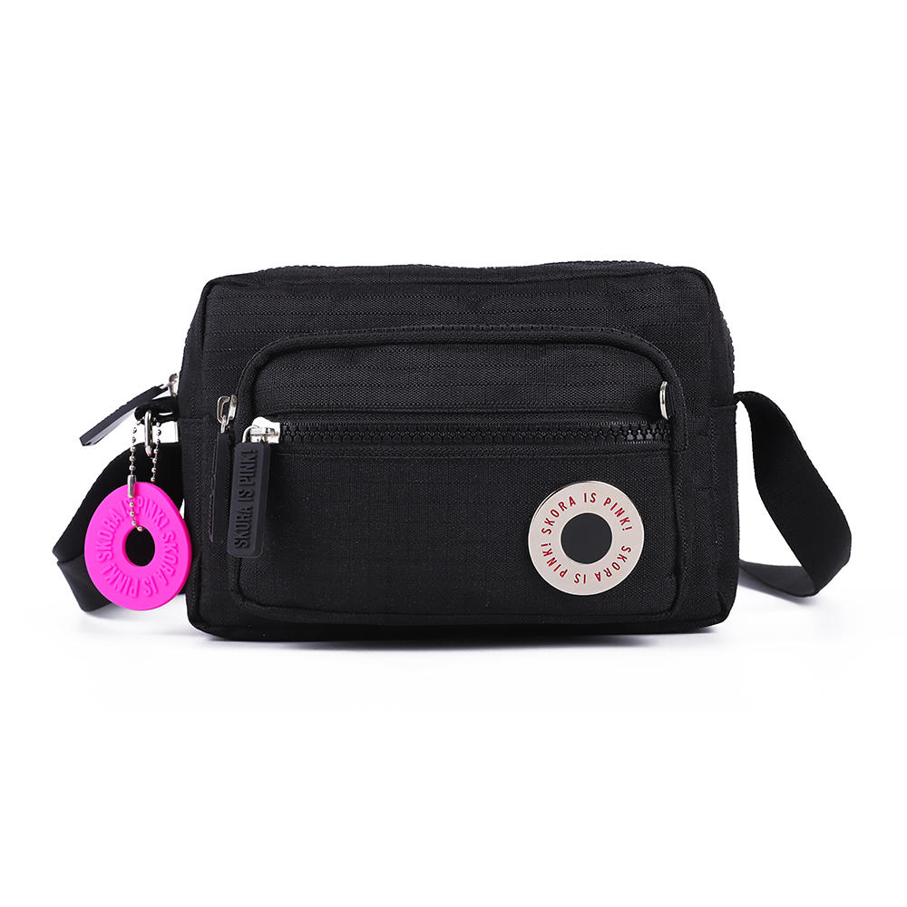 BANDOLERA SKORA PINK TECHNO NEGRA/ROSA