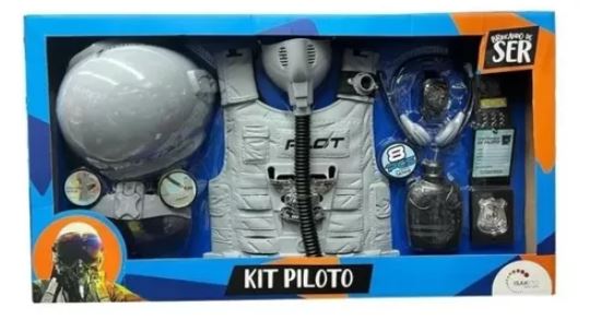 KIT PILOTO CON CHALECO Y CASCO EN CAJA
