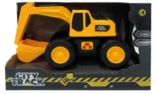 CITY TRACK EXCAVADORA CON LUZ Y SONIDO FRICCION