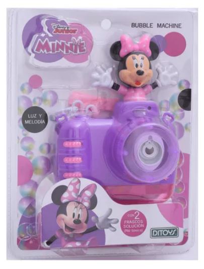 BURBUJERO CAMARA CON LUZ Y SONIDO MINNIE