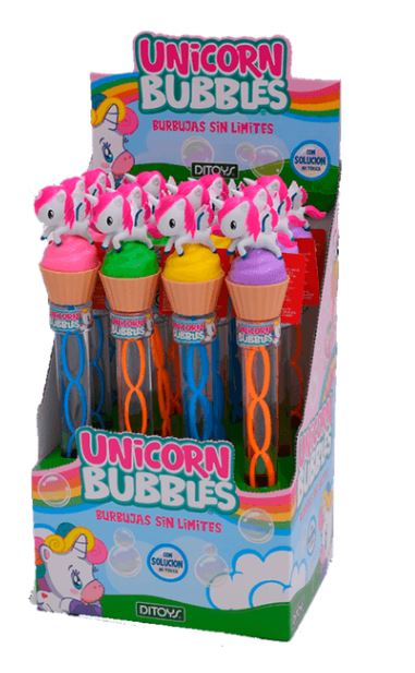 BURBUJERO TUBO UNICORNIO - 4 COLORES