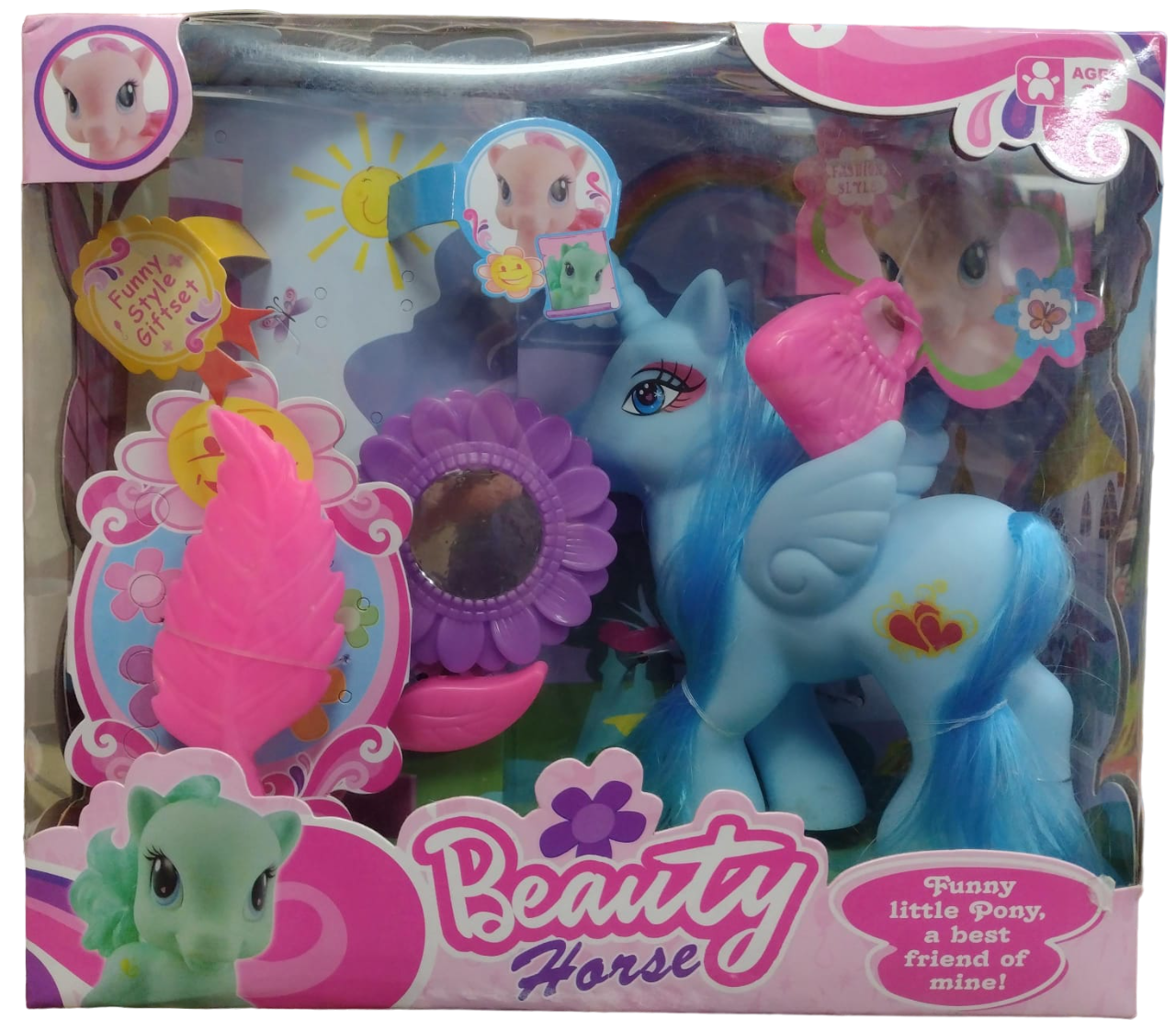 PONY GRANDE CON ACCESORIOS EN CAJA - 2 COLORES