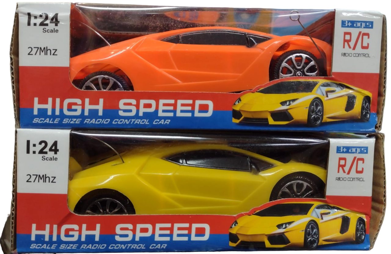 AUTO R/C 2 FUNCIONES 1:24 HIGH SPEED - 2 COLORES