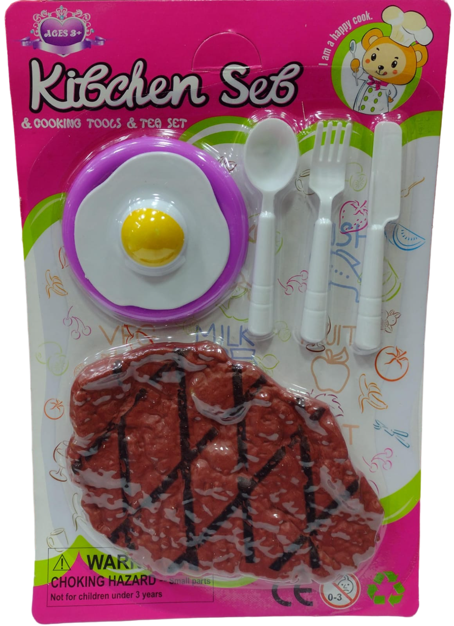 SET CHURRASCO CON HUEVO EN BLISTER
