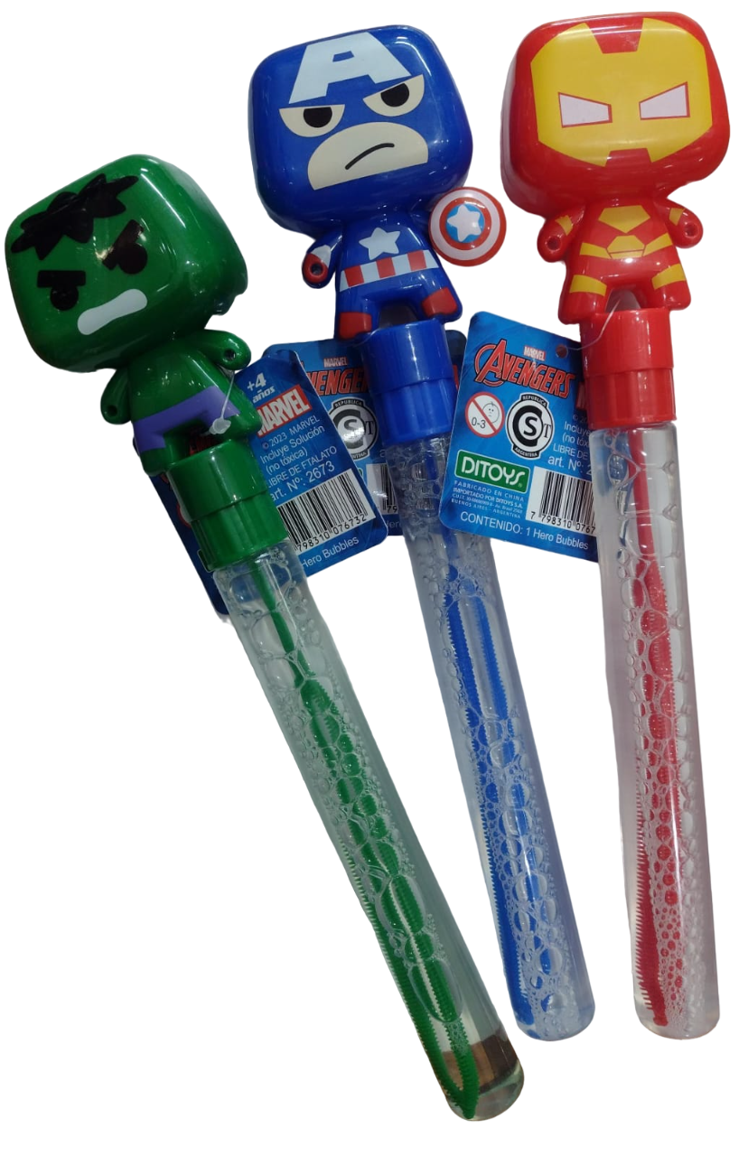 BURBUJERO TUBO AVENGERS - 3 MODELOS