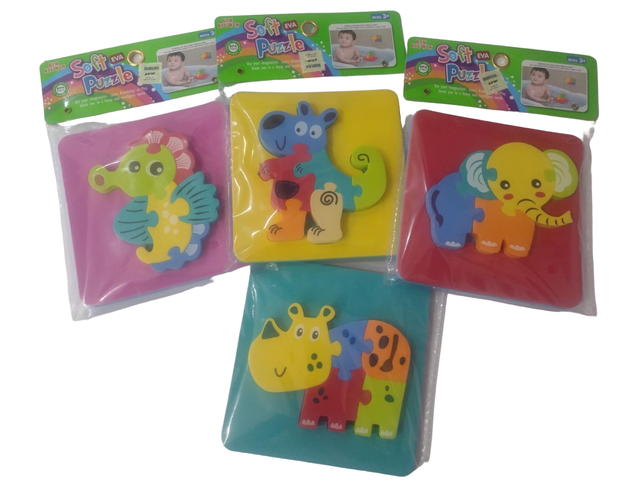 PUZZLE 3D ANIMAL SURTIDOS GOMA EVA EN BOLSA