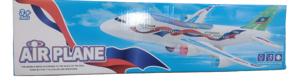 AVION JUMBO A PILA CON LUZ Y SONIDO