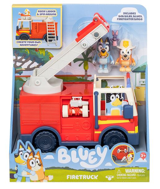 BLUEY CAMION BOMBERO CON 2 FIGURAS