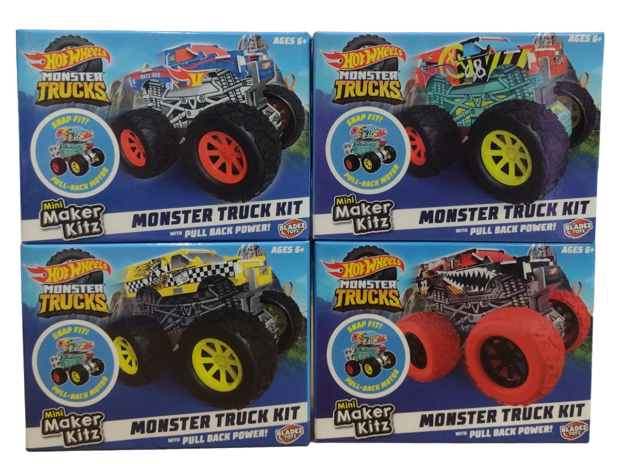 HOT WHEELS MR TRUCK MINI PARA ARMAR - 4 MODELOS