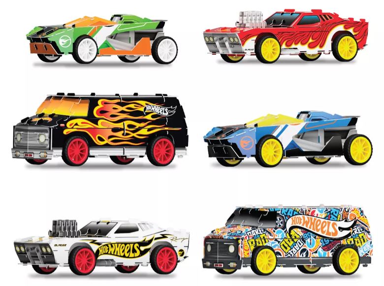 HOT WHEELS VEHICULO PARA ARMAR PULL BACK - 6 MODELOS