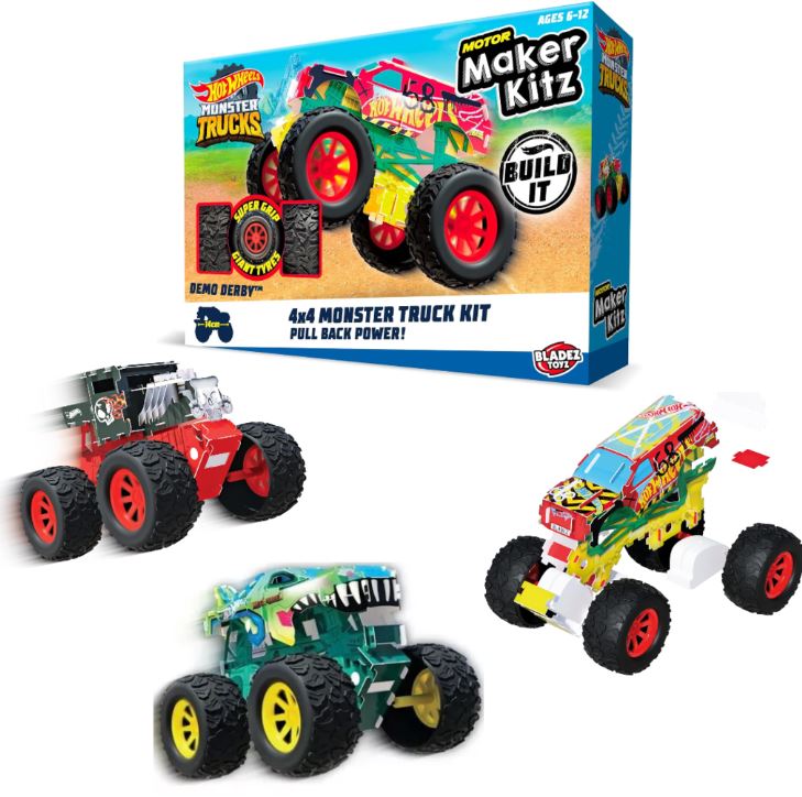 HOT WHEELS MR TRUCK PARA ARMAR PULL BACK - 3 MODELOS