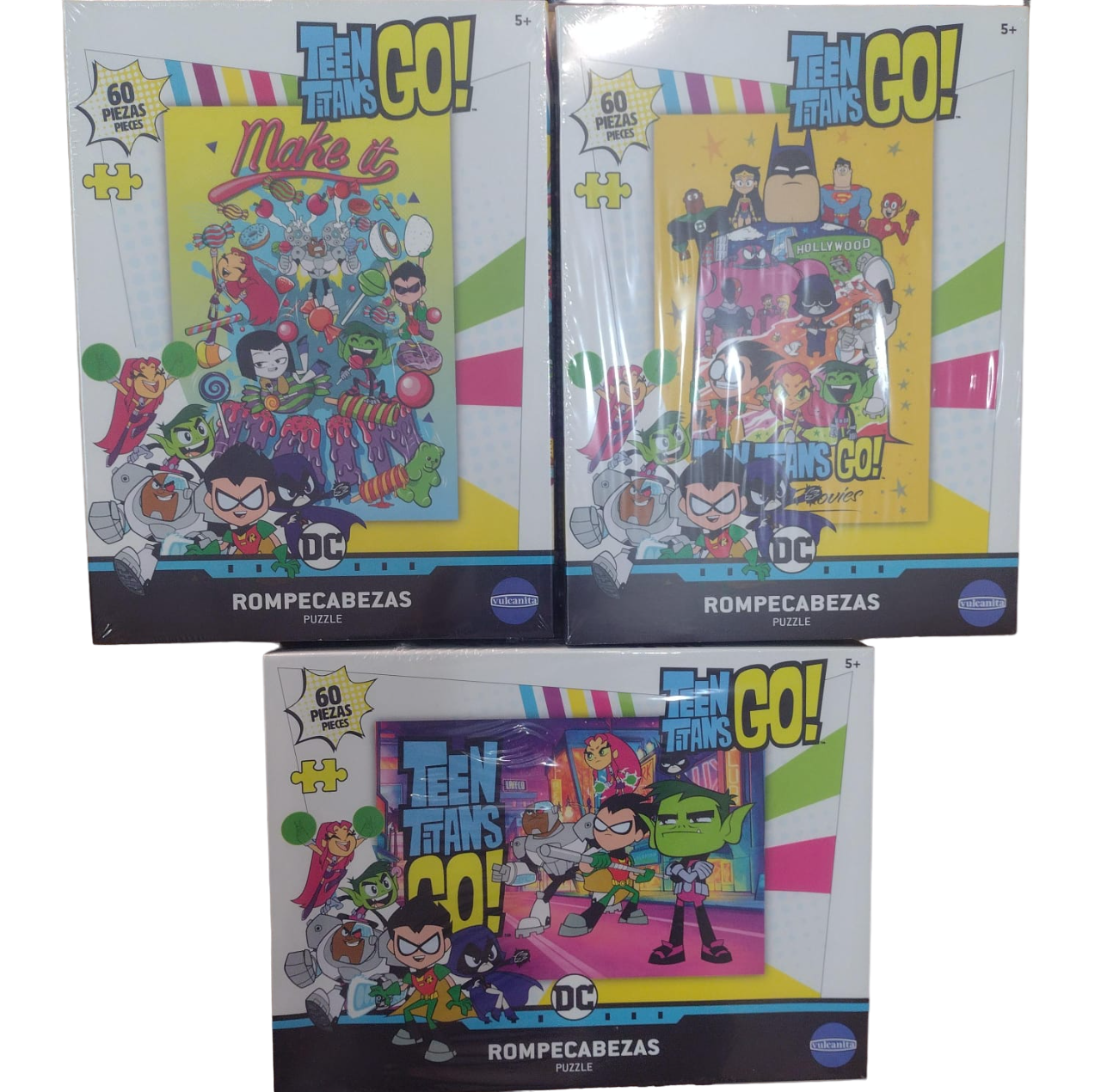 PUZZLE 60 PIEZAS SCOOBY; TEEN TITANES, TOM - 3 MODELOS