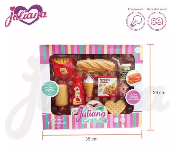 JULIANA FAST FOOD SANDWICH EN CAJA