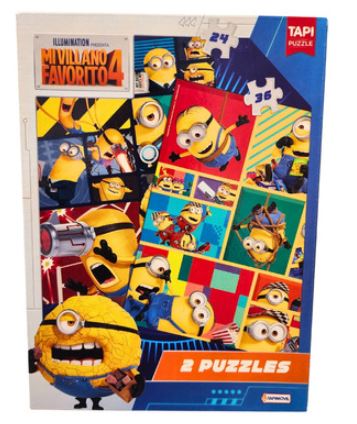 2 PUZZLES 24/36 PIEZAS MINIONS